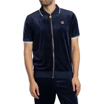 Fila Polo Shirt Korte Mouw  Terry Velours Poloshirt met Rits