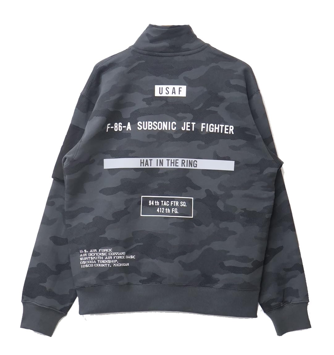 Select Items Norisuke STENCIL STAND ZIP SWEAT HAT IN THE RING Stencil Stand Zip Hat in the Ring XL 012 Black Camo [Avirex] Men's 783-4230026