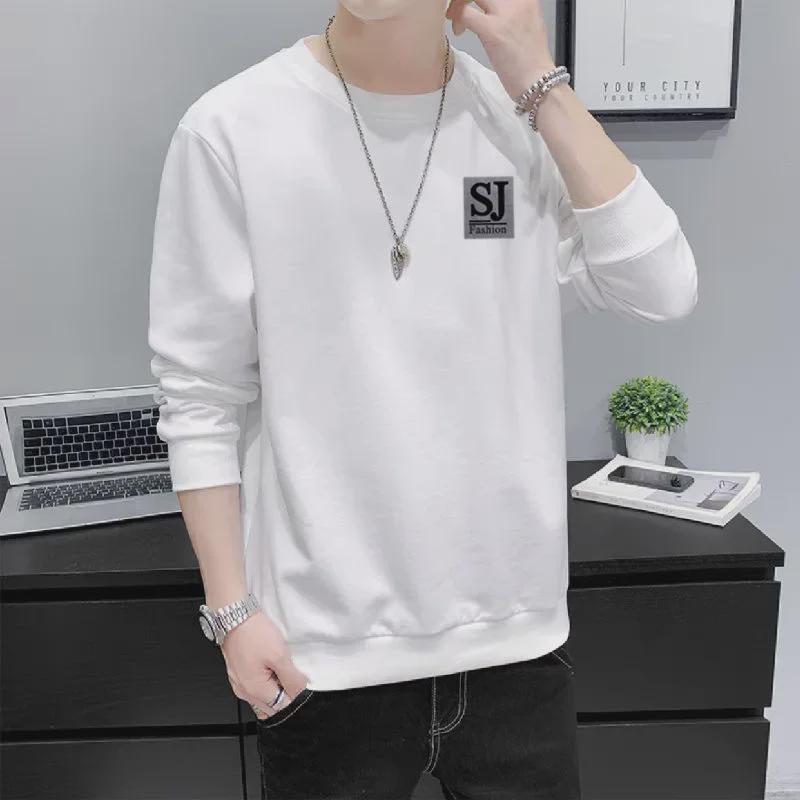 PulseTrade Heren herfst sweatshirt met ronde hals en lange mouwen - eenvoudige print, effen kleur XL