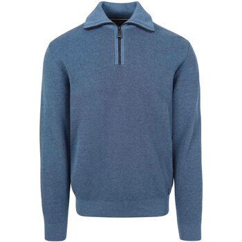 Casa Moda Sweater  Halfzip Trui Blauw