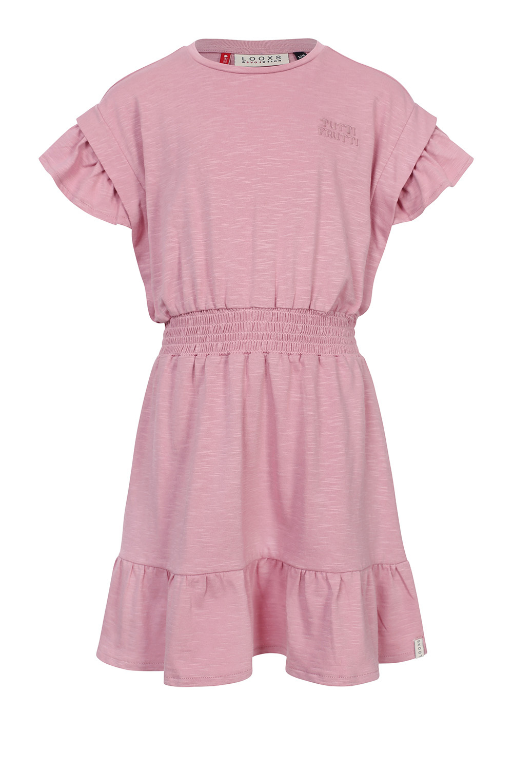 LOOXS Little Zomer jurk meisjes slub jersey - roze