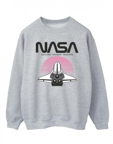 NASA Mens Space Shuttle Sunset Sweatshirt XXL wit