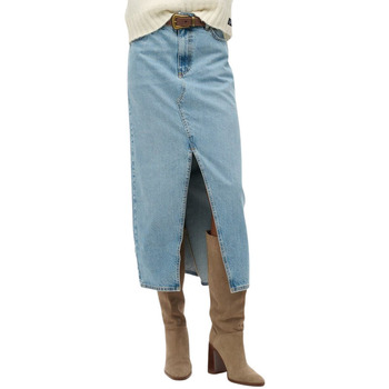 Superdry Rok  Jupe en jean longue fendue femme