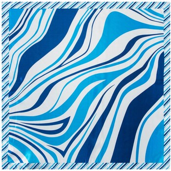 Alberto Cabale Sjaal  Kleine zijden vierkant Navy Blue Cléo
