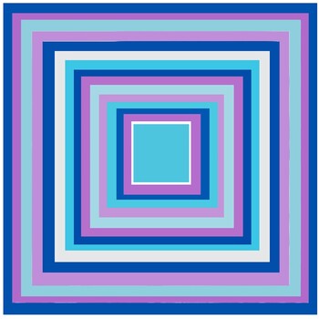 Alberto Cabale Sjaal  Kleine zijden vierkant Purple Blue Navy Cléo