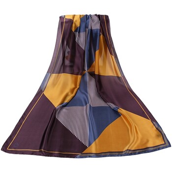 Alberto Cabale Sjaal  Zijden stola Gold Brown Bestprint Madeleine