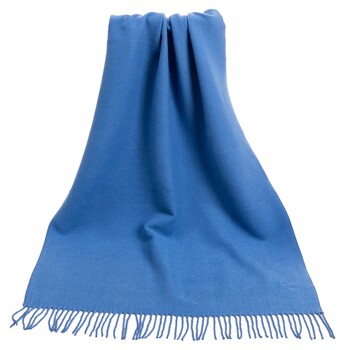 Alberto Cabale Sjaal  Blauwe cashmere sjaal Recto-Verso