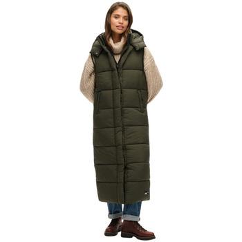 Superdry Donsjas  Doudoune longue à capuche sans manches femme Ripstop
