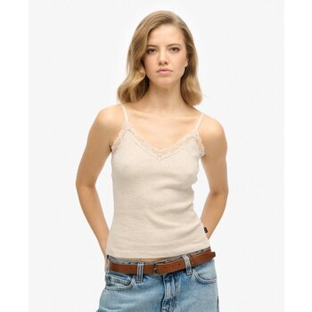 Superdry Top  Débardeur court à liseré dentelle femme Essential