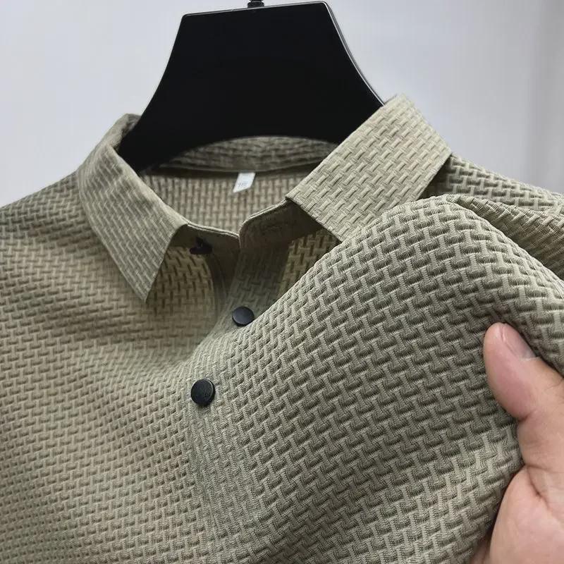 PulseTrade Heren zomer 2024 mesh ijszijde poloshirt - korte mouwen, nylon, overhemdkraag, strak design 3XL