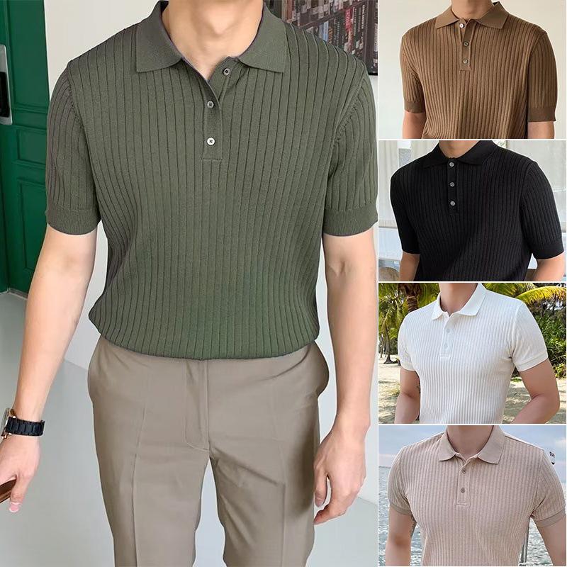 VantaGoods Heren Slim Fit Poloshirt met Korte Mouwen - Ademend Zomertopje 3XL grijze kleur