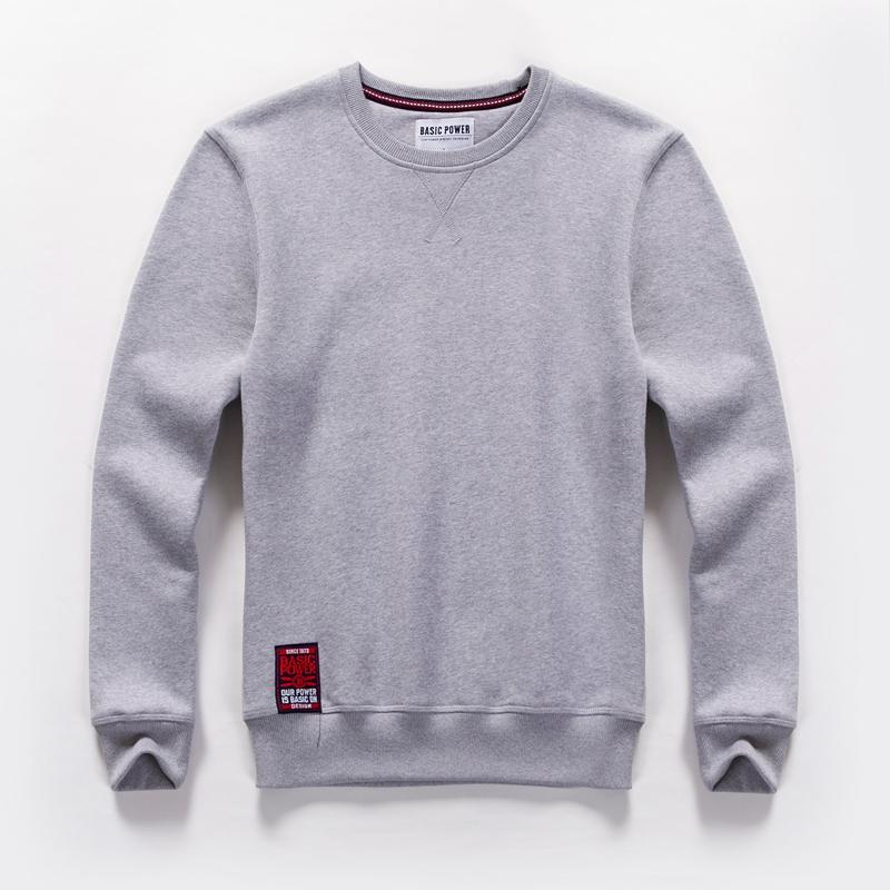 Tooyoo Herfst Mode Heren Hoodies Solid Casual O-hals Sweatshirt Klasse Stijl Mannelijke Nieuwe Trend Lange Mouw Truien Mannen Streetwear BP20931-1 M grijs