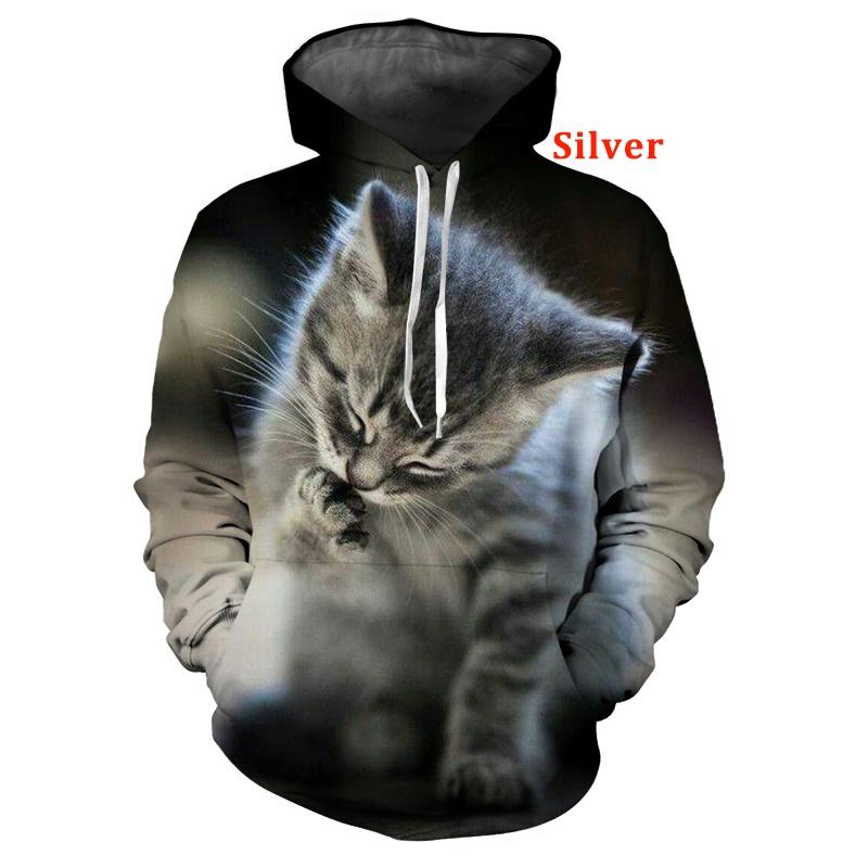 HIMO Group Lente Herfst Heren Hoodies 3d Wolf Gedrukt Lange Mouw Tops Straat Vintage Sweatshirt Oversized Hoody Voor Mannen Kleding Trui XL