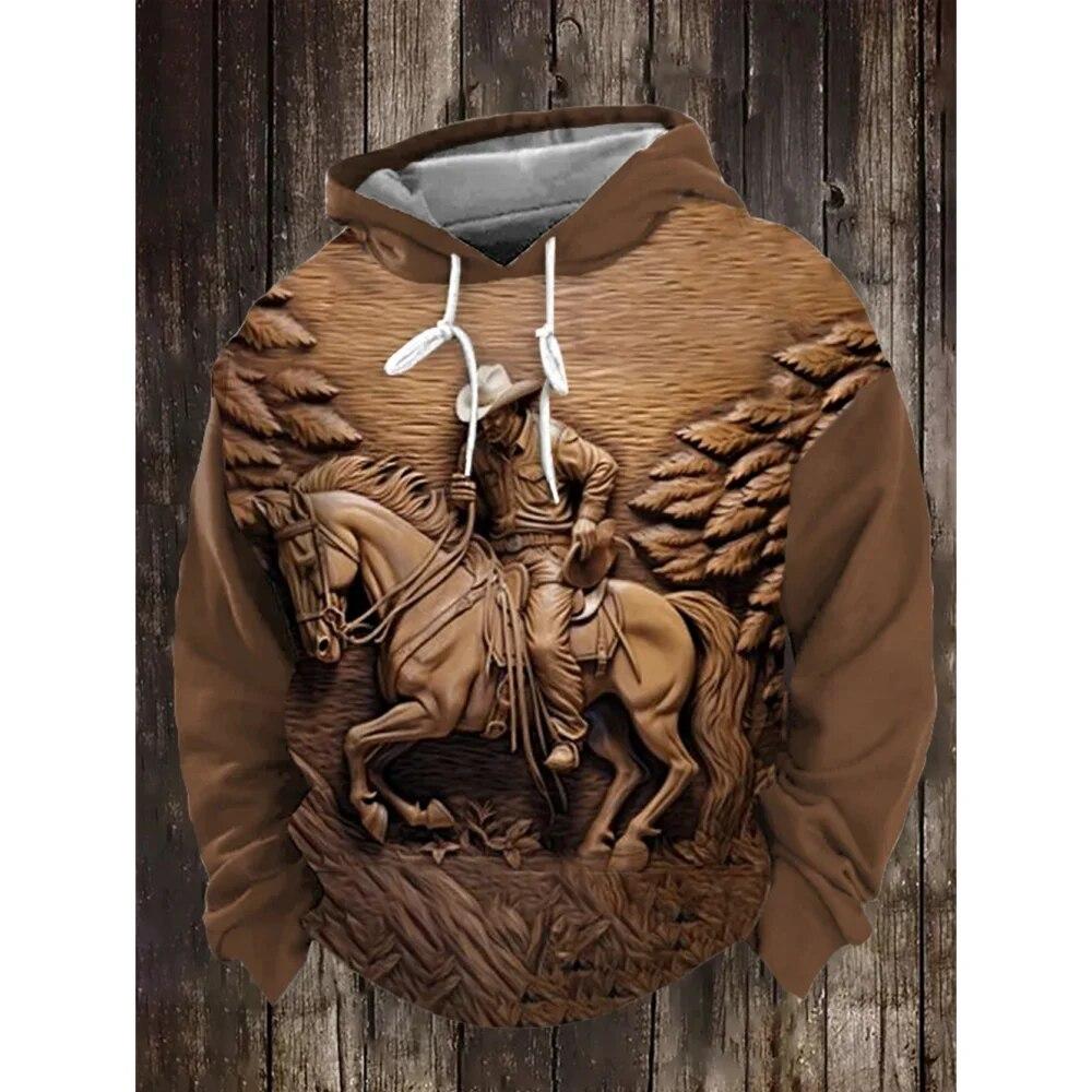 HIMO Group Vintage Trui Hoodies Voor Mannen Retro Mannen Hoodies Mode Oversized Sweatshirt Lange Mouw Casual Herenkleding Tops Herfst L