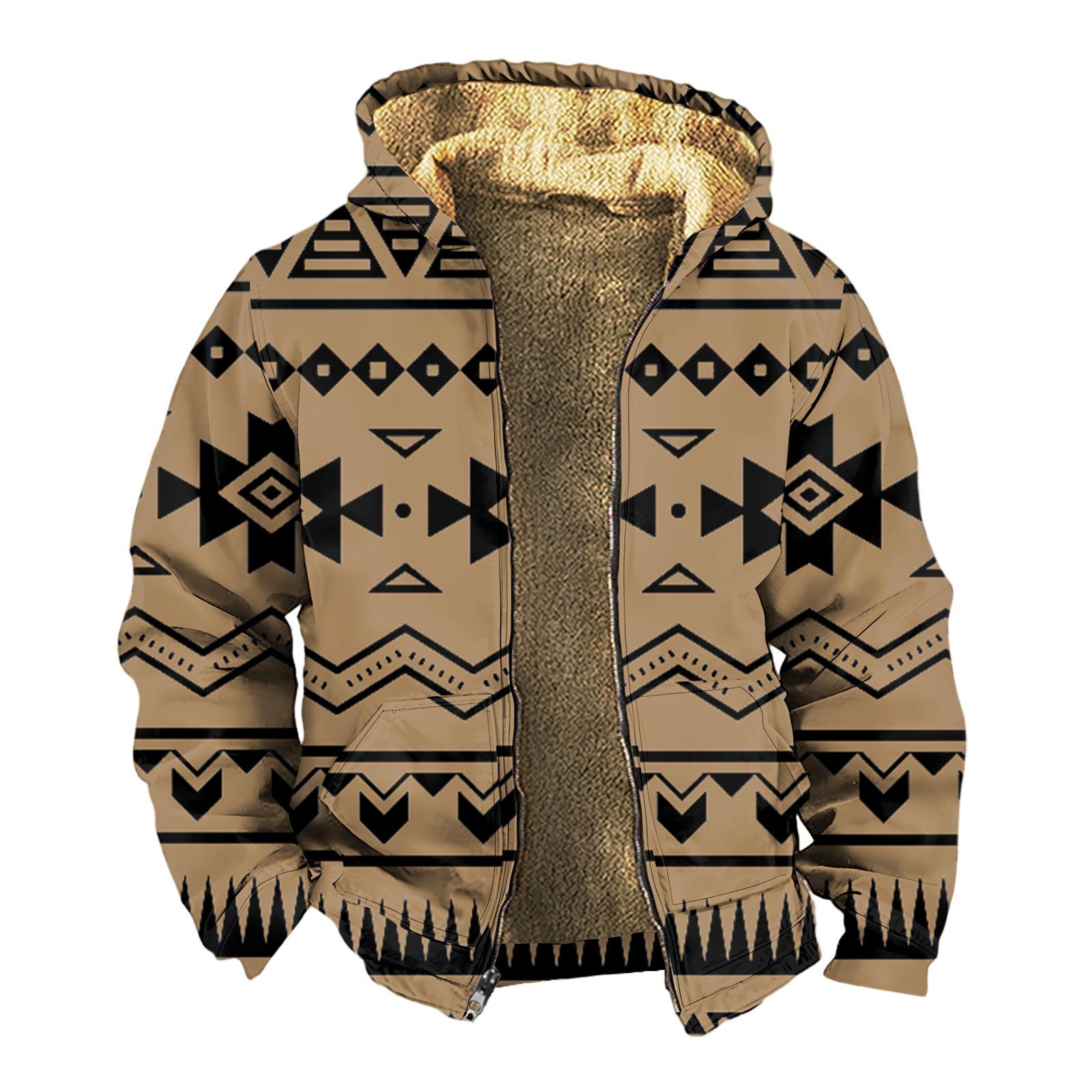 HIMO Group Heren Winter Rits Capuchon Fleece Sweatshirt Met Opgestikte Zak Casual Jack S