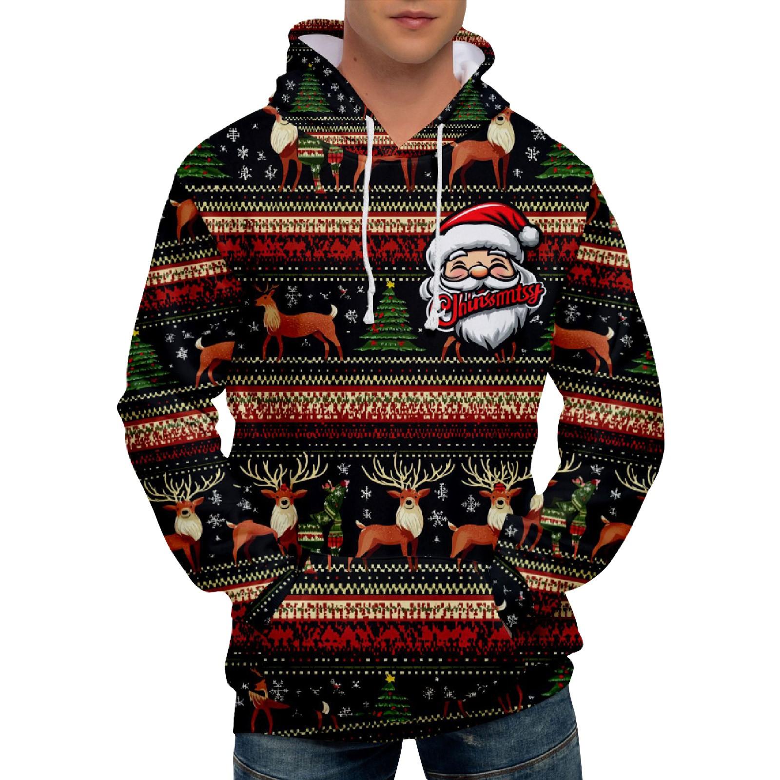 HIMO Group Los bedrukt sweatshirt met capuchon voor heren Casual mode-sportsweatshirt voor heren XXXXXL