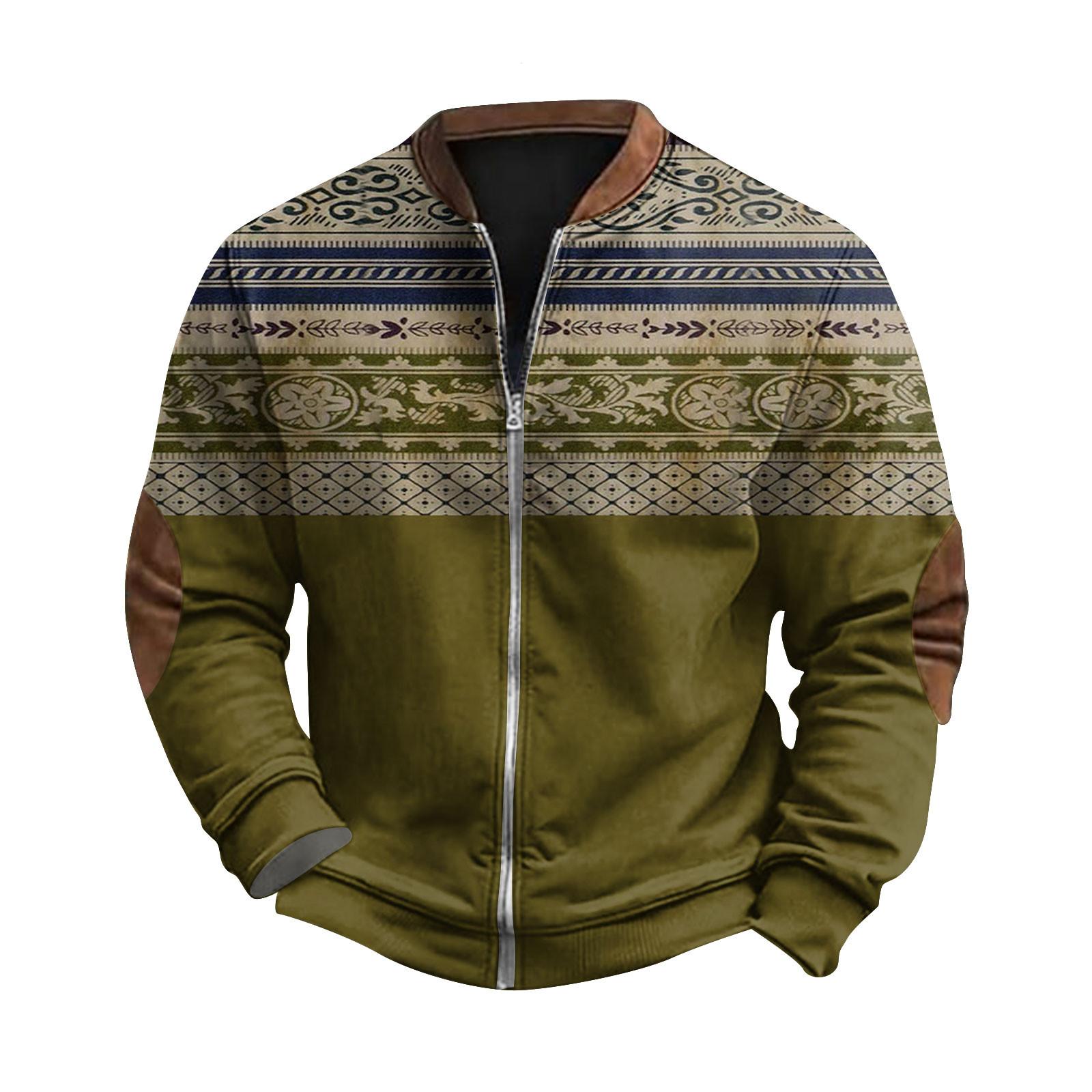 HIMO Group Heren Retro Casual Gradient Bedrukt Sweatshirt S