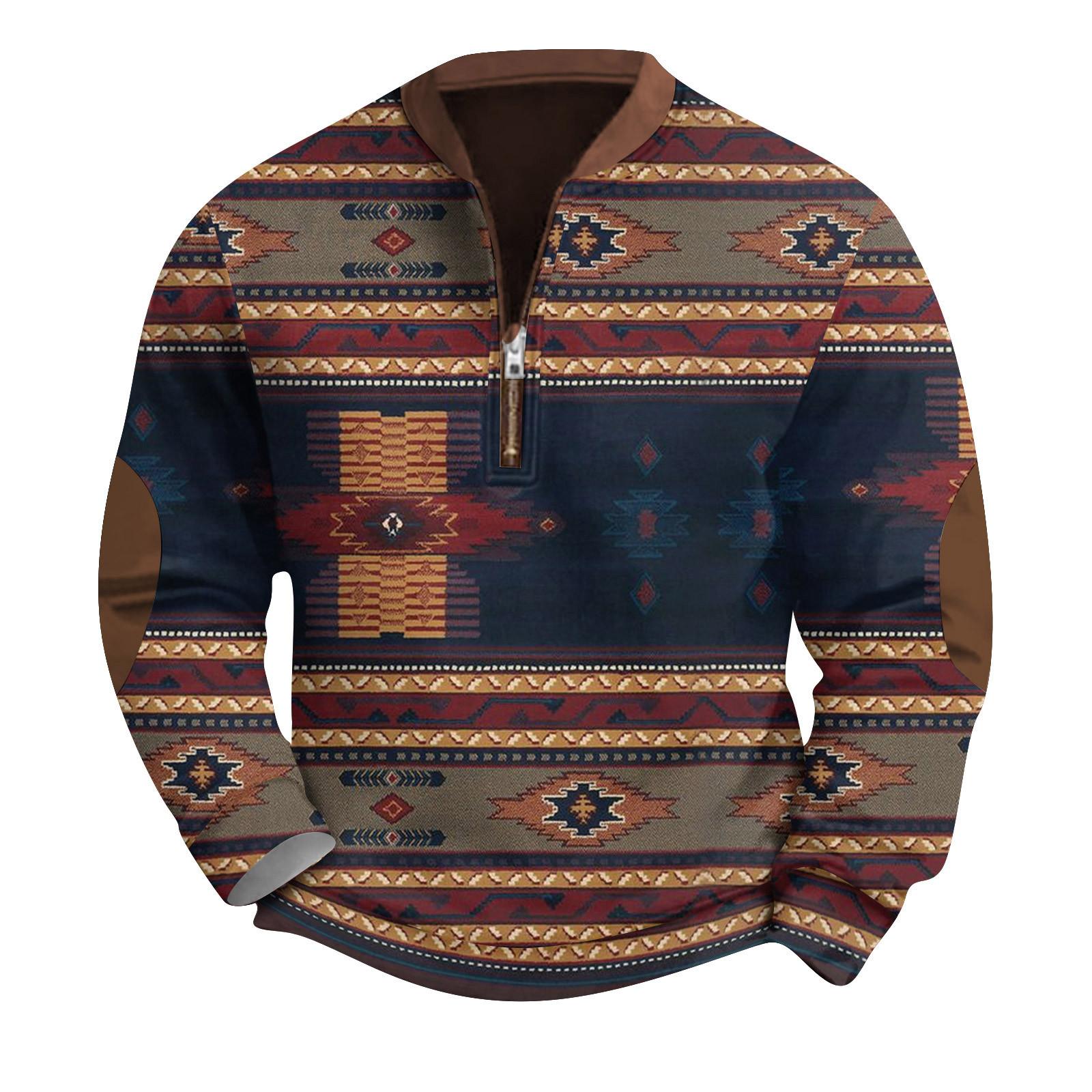 HIMO Group Heren Retro Casual Gradient Bedrukt Sweatshirt S