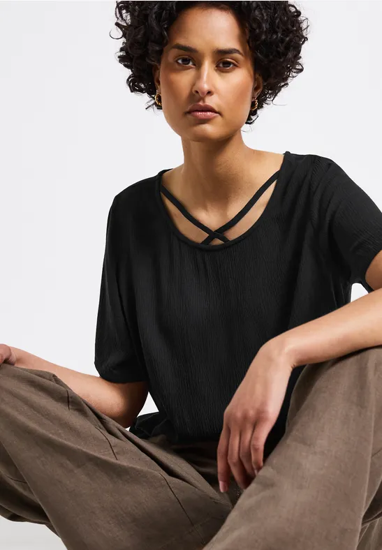 Street One Blouse shirt met lintdetail