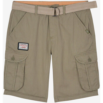 Oxbow Korte Broek  Gestreepte bermudashort met geïntegreerde riem ORPEK
