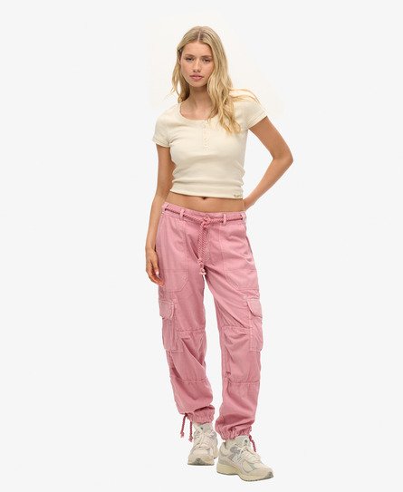 Superdry Vrouwen Lichtgewicht Beach Cargobroek Roze