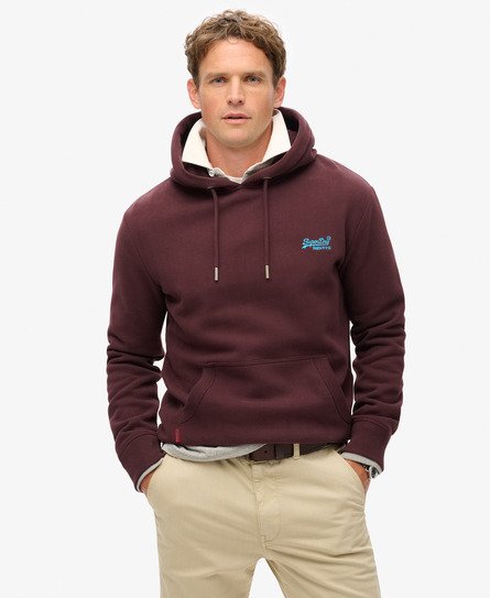 Superdry Mannen Essential Logo Hoodie Rood