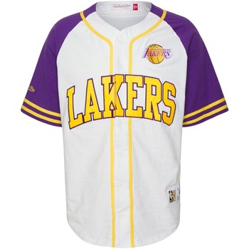 Mitchell And Ness Onderhemden  Maillot Los Angeles Lakers Practice Day Button Front