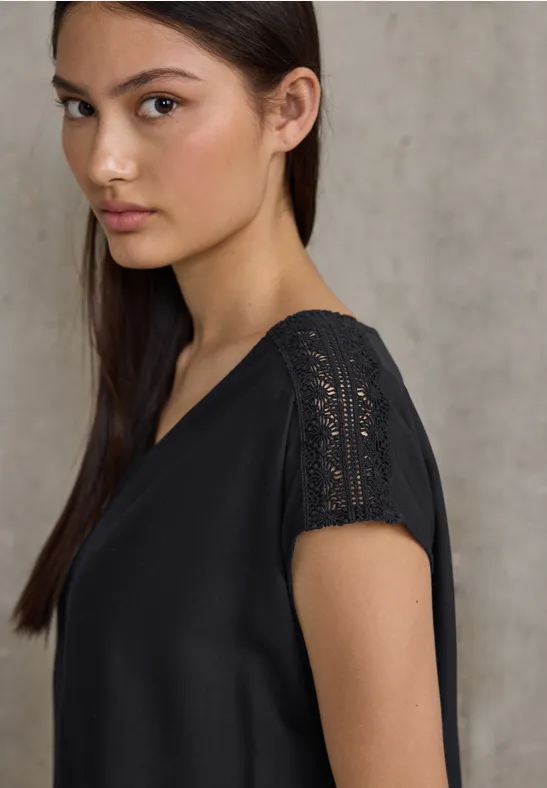 Street One Studio Blouse shirt met kant