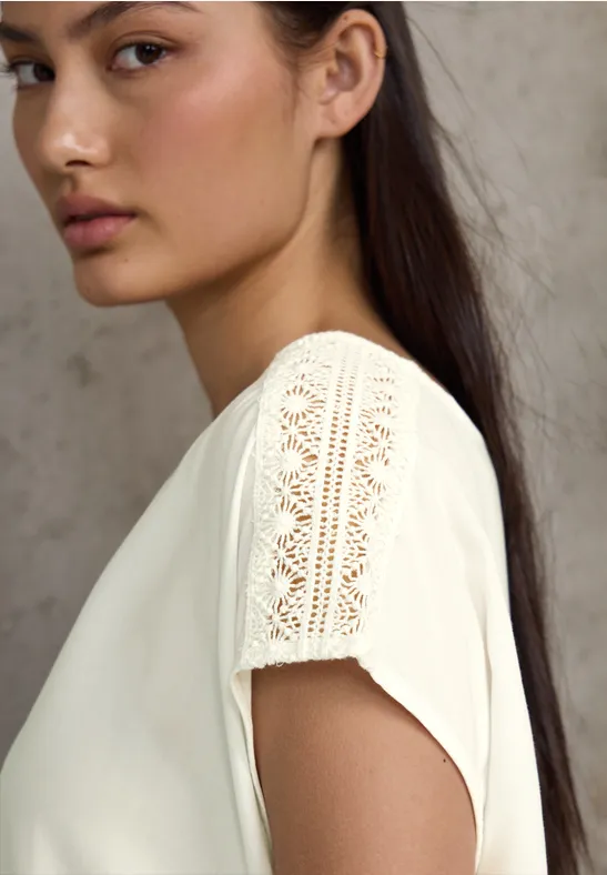 Street One Studio Blouse shirt met kant
