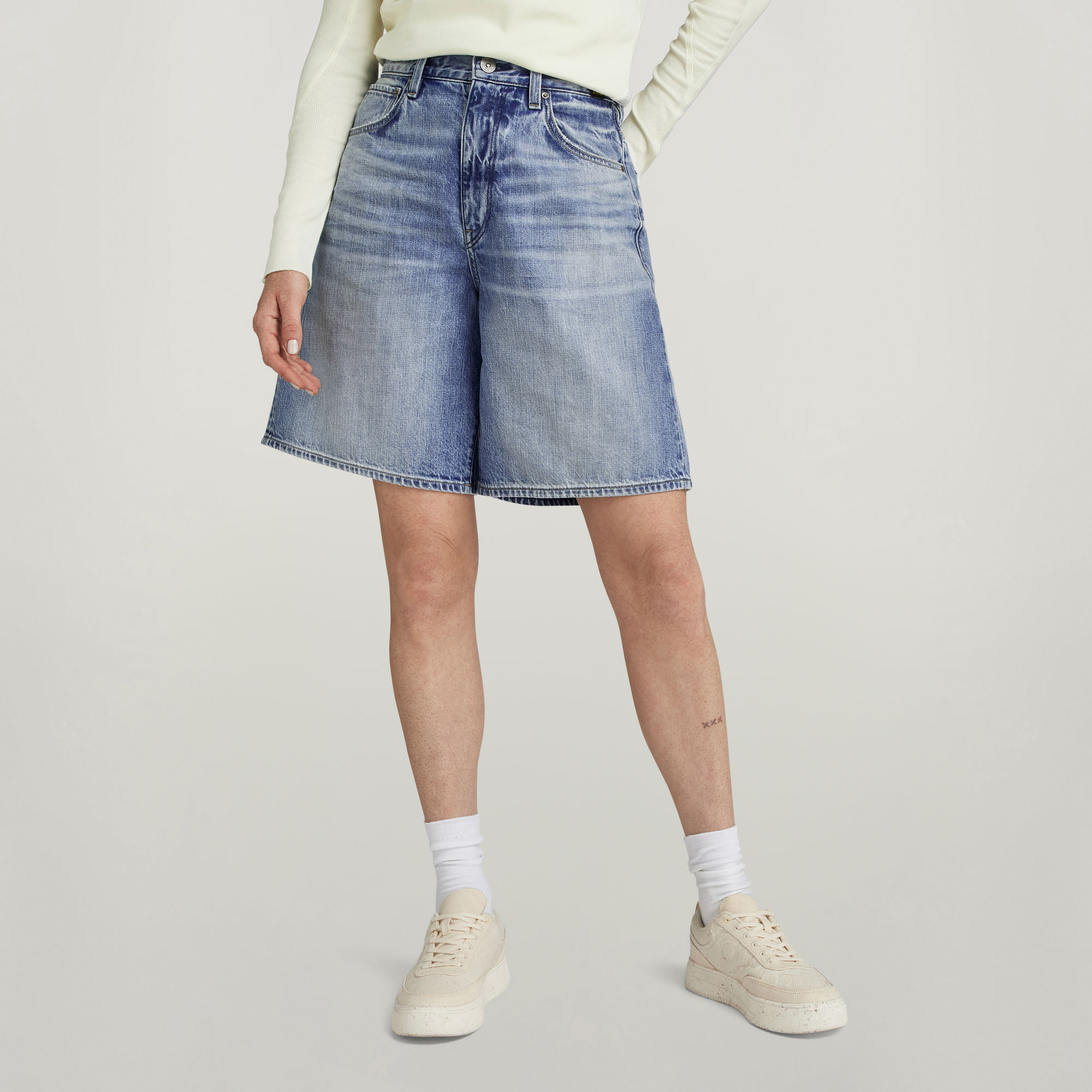 G-Star RAW Barrel Loose Short - Midden blauw - Dames