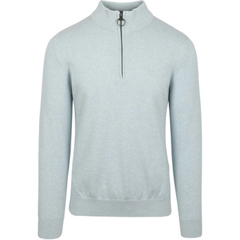 Barbour Sweater  Half Zip Trui Lichtblauw