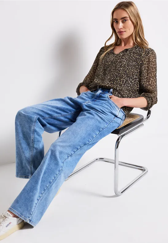 Street One Chiffon blouse met ruches