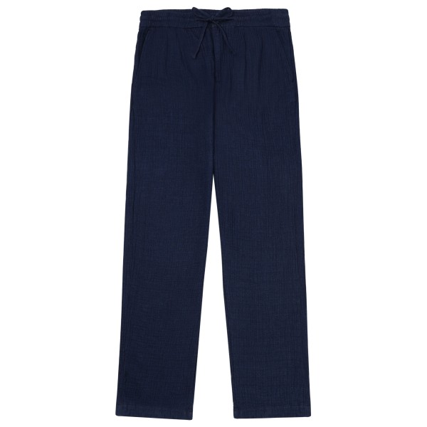 KnowledgeCotton Apparel  Fig Loose Fit Dobby Pants - Vrijetijdsbroek, indigo