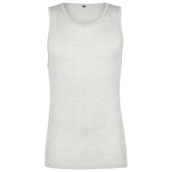 Stoic  MerinoRib RonnebySt. Tank - Merinoshirt, wit/grijs