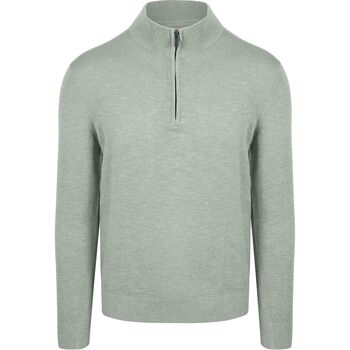 Suitable Sweater  Slub Yarn Half Zip Trui Groen