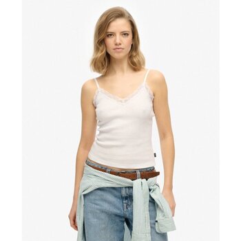 Superdry Top  Débardeur court à liseré dentelle femme Essential