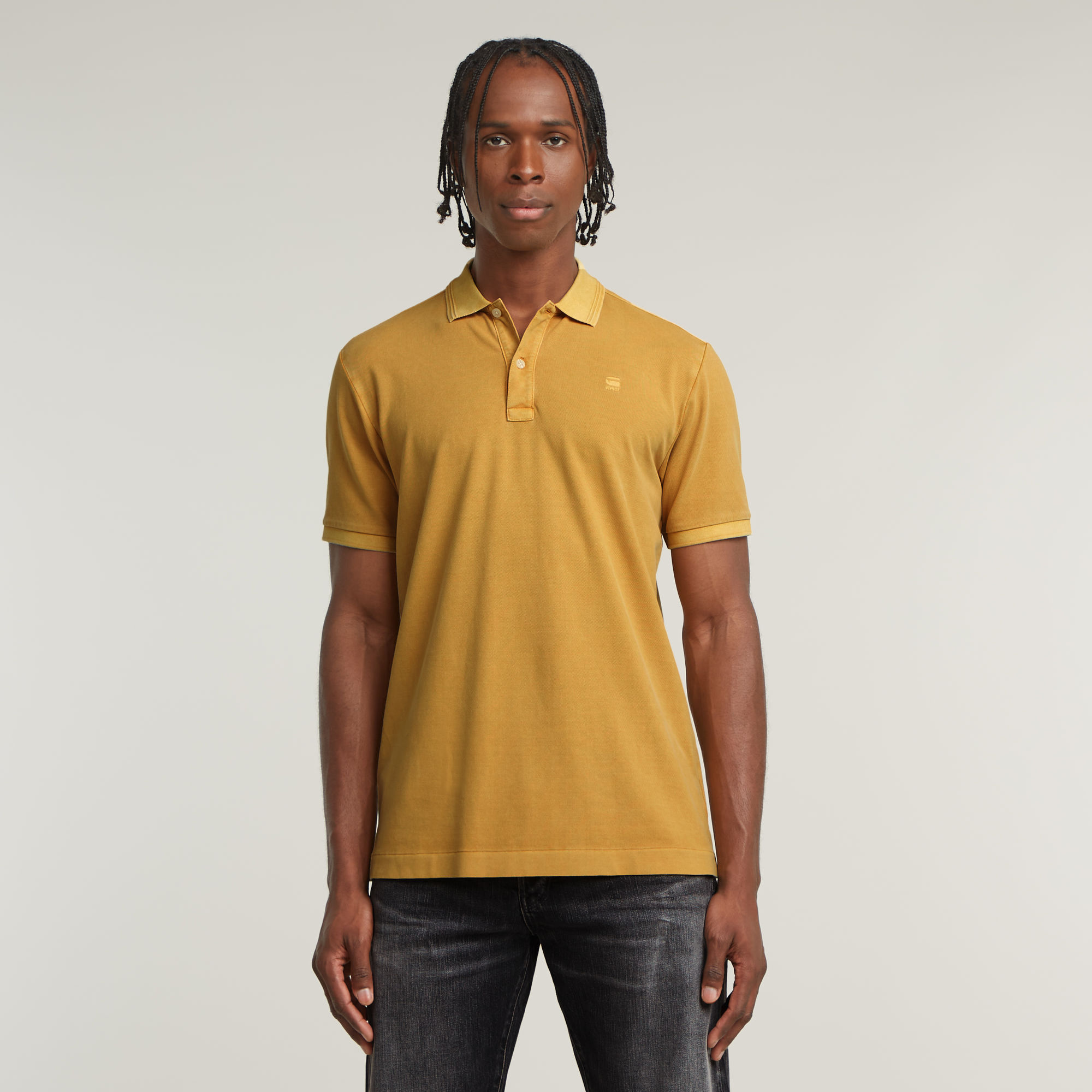 G-Star RAW Dunda Overdyed Slim Polo - Geel - Heren