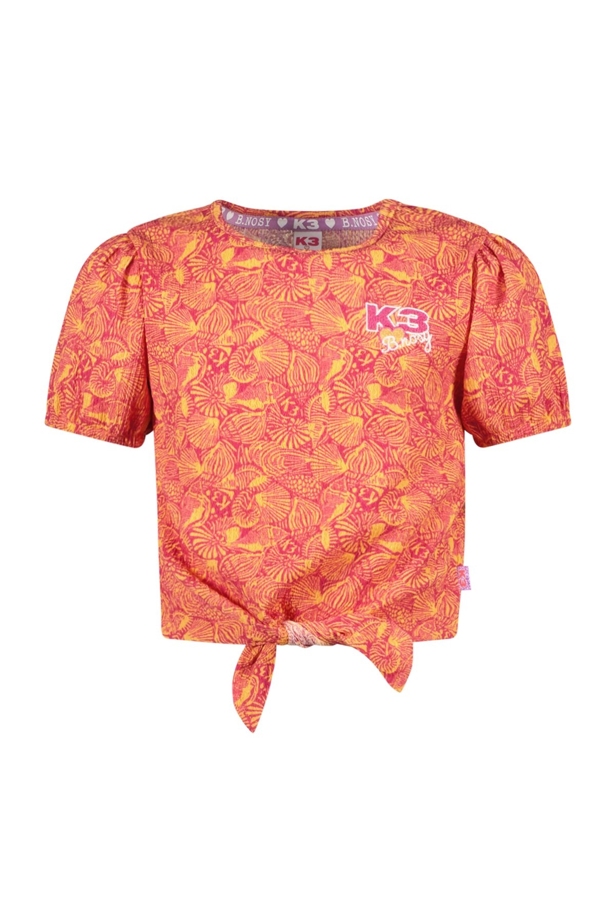 B.Nosy zomer top meisjes - K3 - oranje/paars AOP - Bobbi