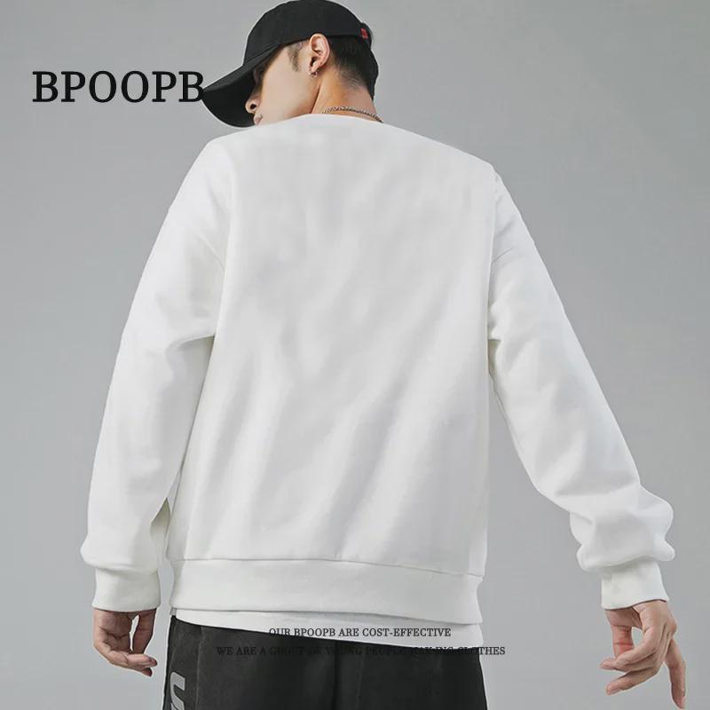 PulseTrade Oversized heren sweatshirt met losse, casual, effen kleur en ronde hals, met losse schouders (Geschikt voor maximaal 300 lbs) 2XL donkergrijze kleur