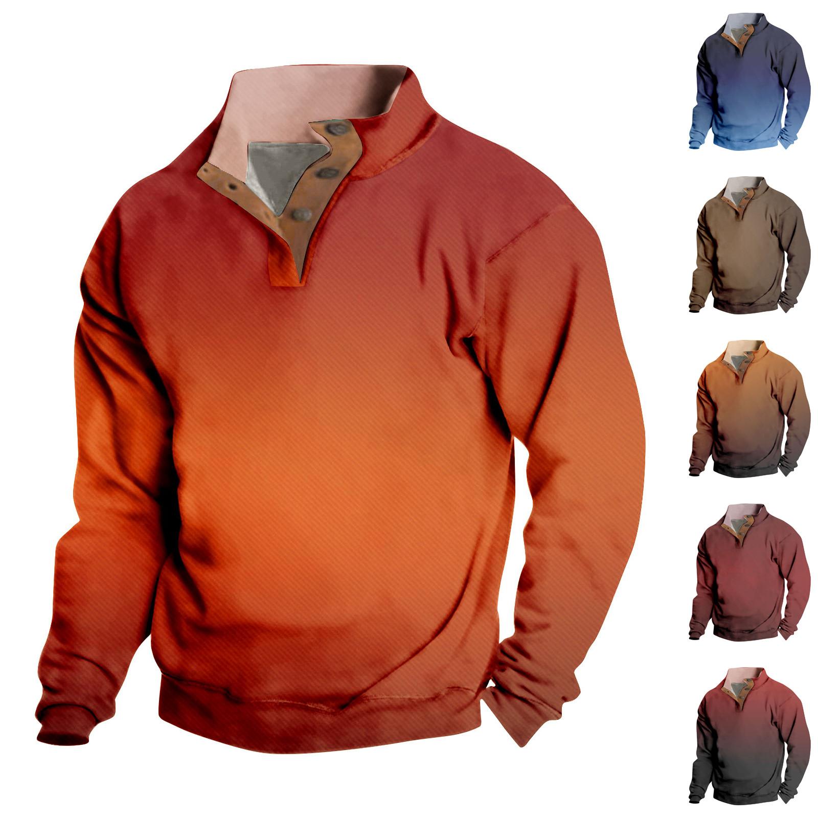 Jiangnan C Heren Sweatshirt met Staande Kraag Is Buiten Casual Truien Tops S saffraan