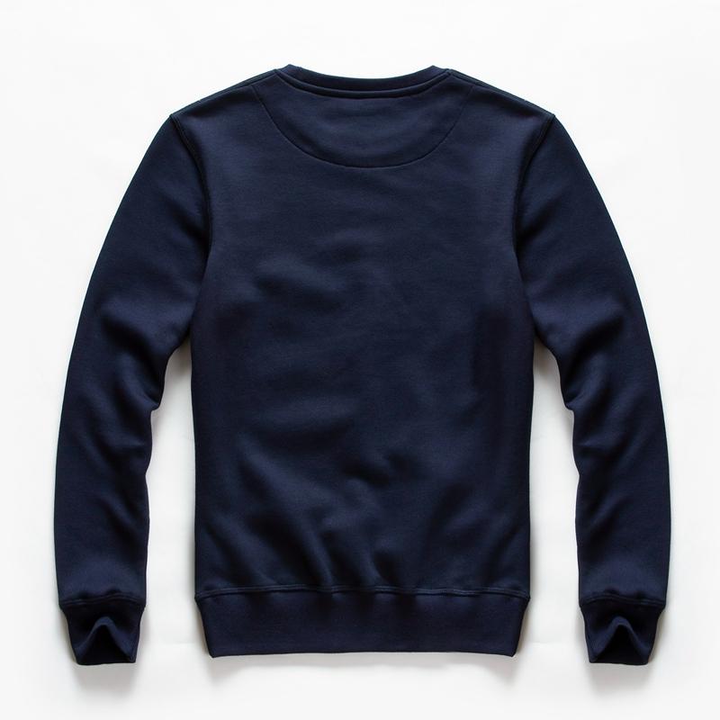 HIMO Group Herfst Mode Heren Hoodies Solid Casual O-hals Sweatshirt Klasse Stijl Mannelijke Nieuwe Trend Lange Mouw Truien Mannen Streetwear BP20931-1 M donkerblauwe kleur