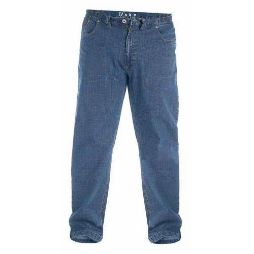 Duke Heren D555 London Bailey Elastische Taille Kingsize Jeans 56L blauw