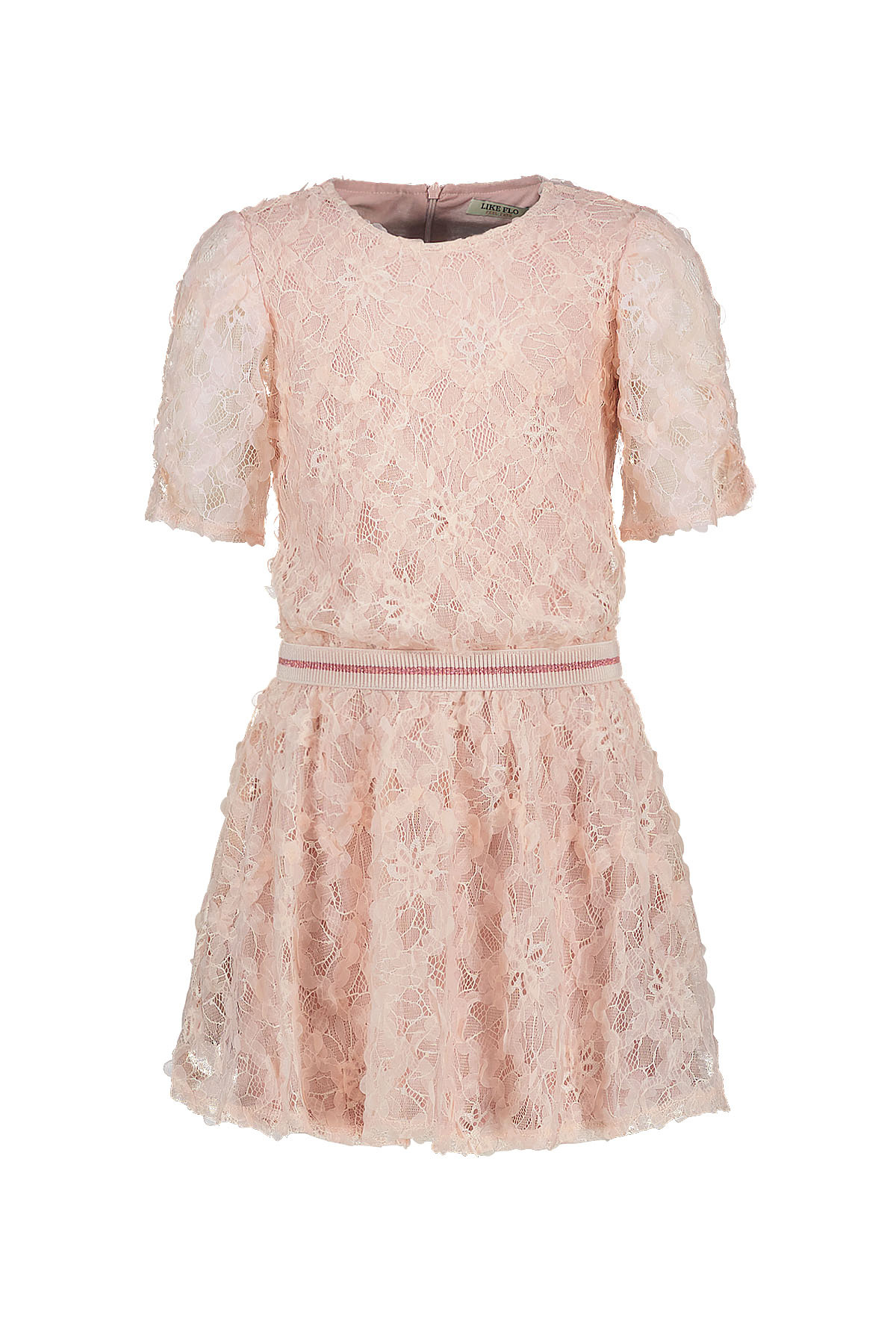 Like Flo Zomer jurk meisjes Roze - fancy fabric + voering - Mea