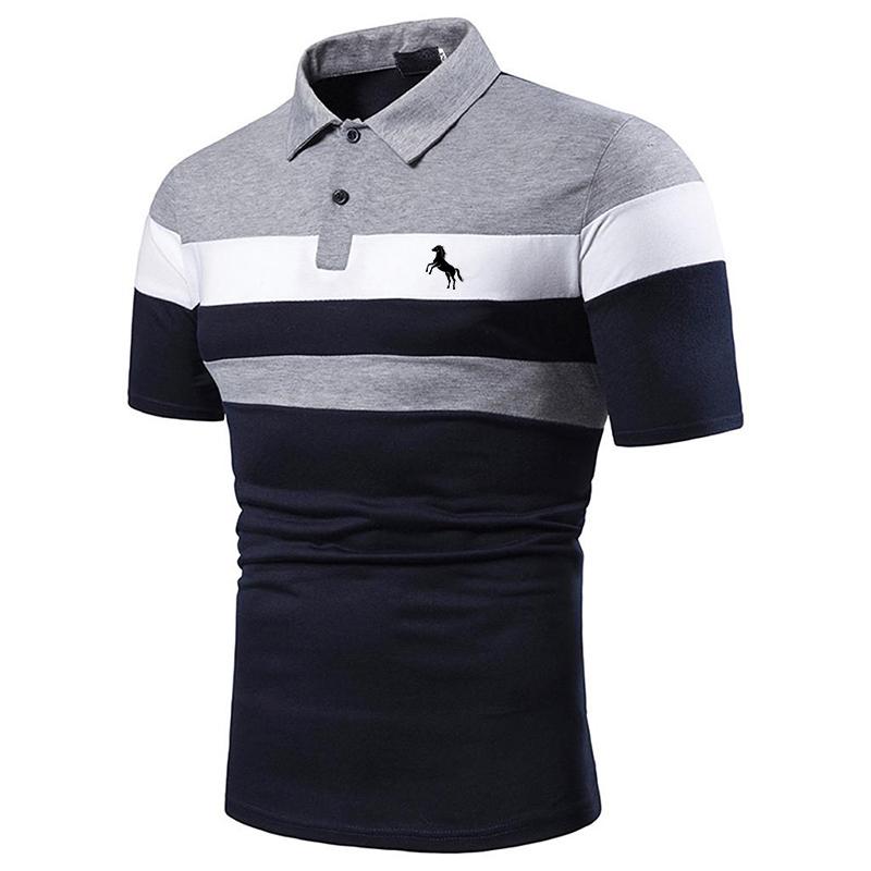 Haodingfushi Herenkleding Mode Trending Zomer Ademend Poloshirt Heren Casual Golfpoloshirt. S wit