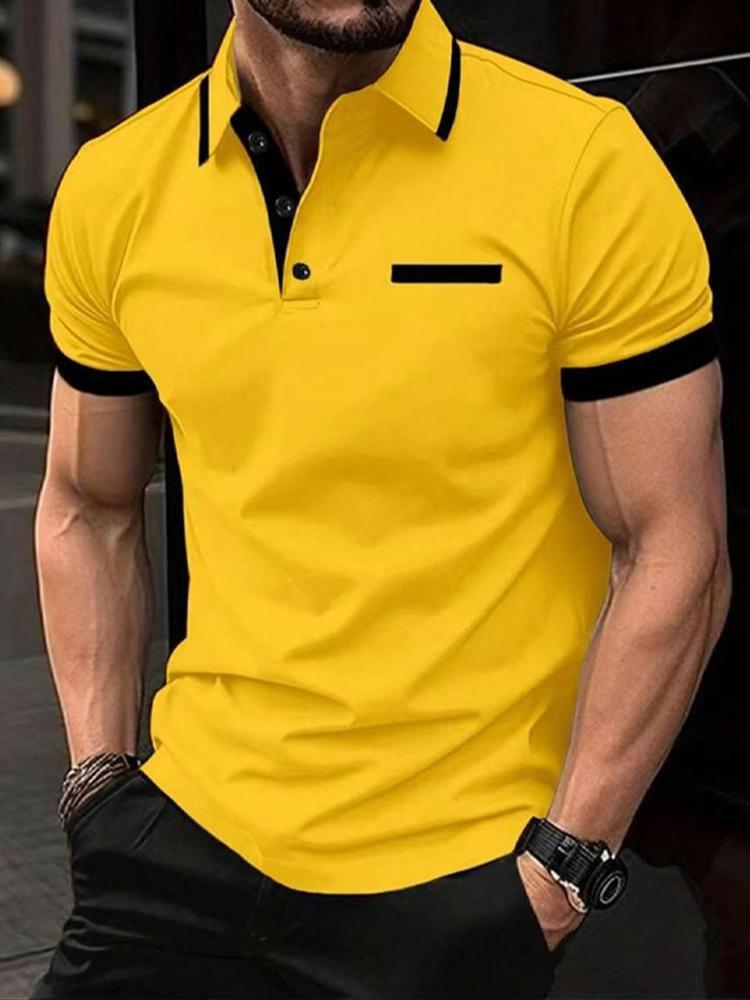 Tooyoo Heren Sport Polo Shirt Casual Tops Polo Kraag Korte Mouw Mode Basic Zomer Regular Fit S donkergrijze kleur