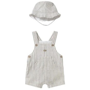 Mayoral Broek  1601 Conjunto peto y gorro Blanco
