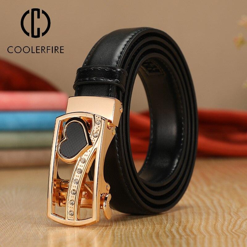 COOLERFIRE FASHION Vrouwenriem Echt leer Hoge kwaliteit Designer Casual Luxe Vrouwen Mode Riemen voor Dames Beroemde Merk Taille Riem LB2282 115CM