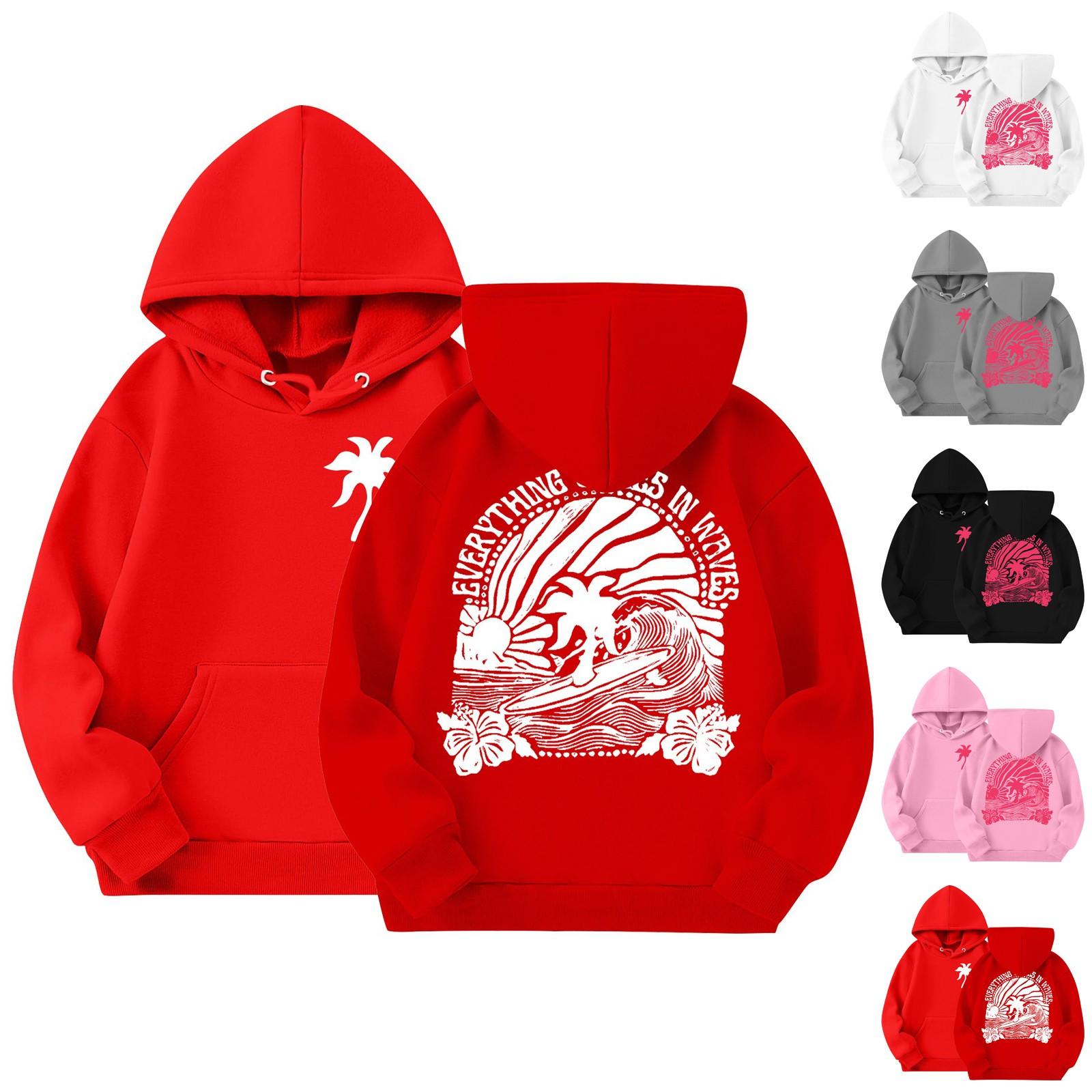 Glasses Kinderen Hoodies Losse Bedrukte Capuchon Sport Shirt Modieus Sport Shirt 100 zwart