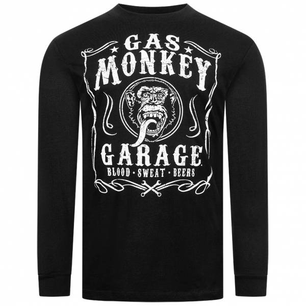 Lizenz GAS MONKEY GARAGE Label Heren Shirt met lange mouwen GMMLT016BLK