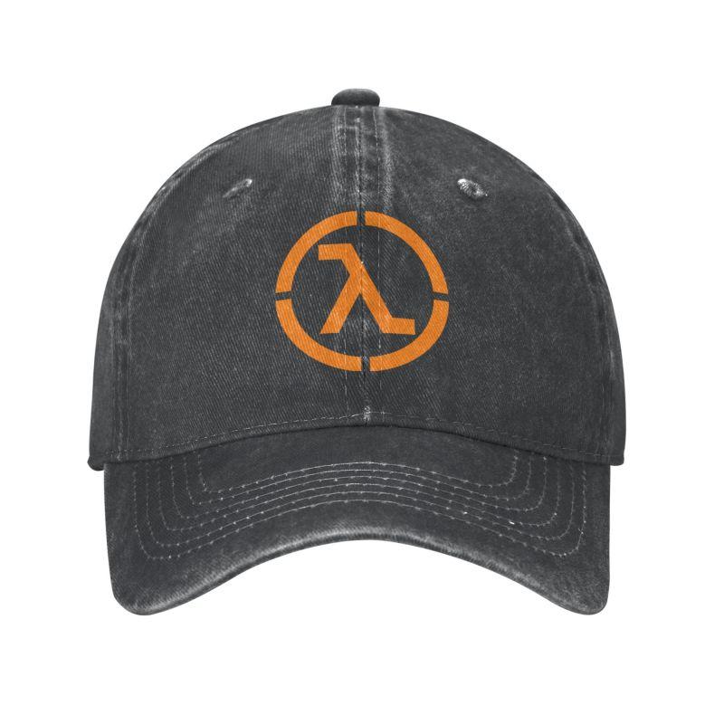 91440111MAC1KNR116 Gepersonaliseerde katoenen hete videogame Half Life Lambda-logo baseballcap voor unisex vrouwen ademende papa hoed streetwear Adult Baseball Cap